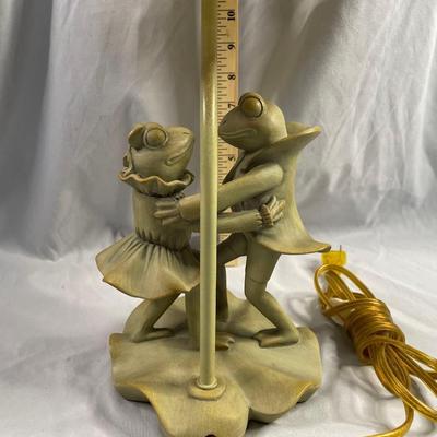 Dancing Frogs on Lily Pad Table Lamp