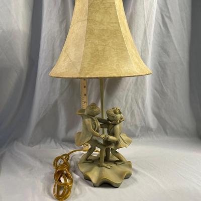 Dancing Frogs on Lily Pad Table Lamp