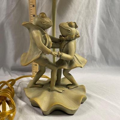 Dancing Frogs on Lily Pad Table Lamp
