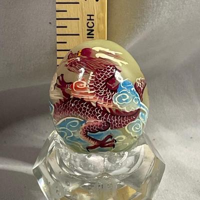 Hand Painted Chinese Dragon Egg