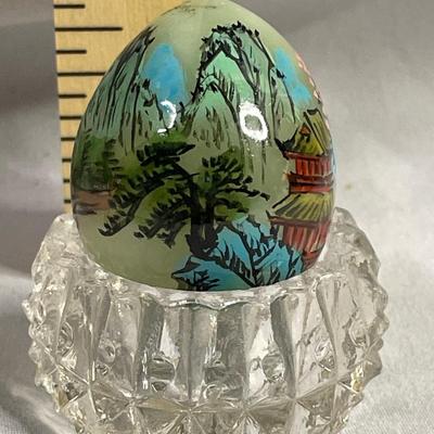 Hand Painted Chinese Stone Egg