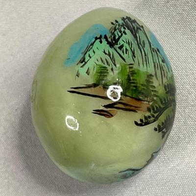 Hand Painted Chinese Stone Egg
