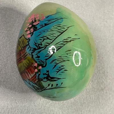 Hand Painted Chinese Stone Egg