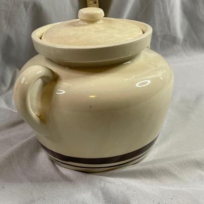 McCoy Blue Stripe Bean Pot