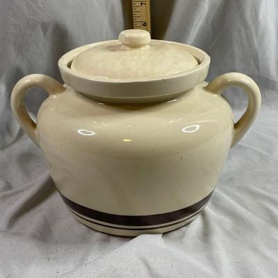 McCoy Blue Stripe Bean Pot