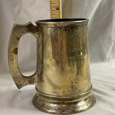 1971 Silverplated Glass Bottom Stein