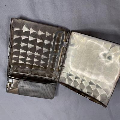 1954 Sterling Lighter and Cigarette Case