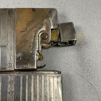 1954 Sterling Lighter and Cigarette Case