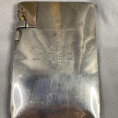 1954 Sterling Lighter and Cigarette Case