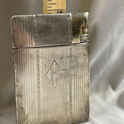 1954 Sterling Lighter and Cigarette Case