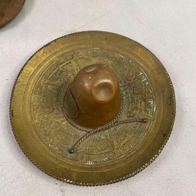 Metal Cowboy Hat Ashtrays