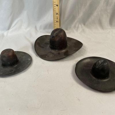 Copper Cowboy Hat Ashtrays