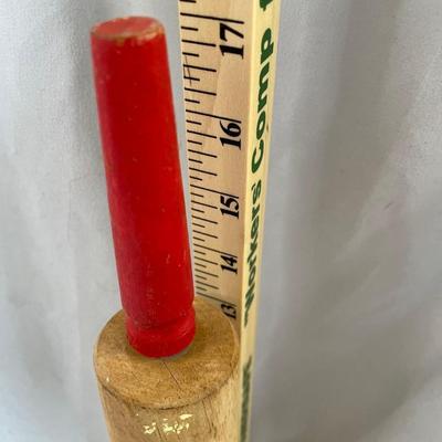 Red Handled Wood Rolling Pin