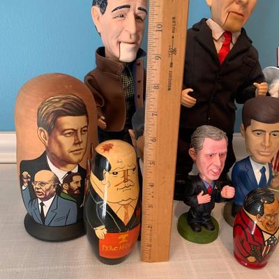LOT 21L: Presidential Bobble Heads, Nesting Dolls & More