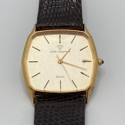 LOT 27J: Jules Jurgenson Watch with Brown Leather Band