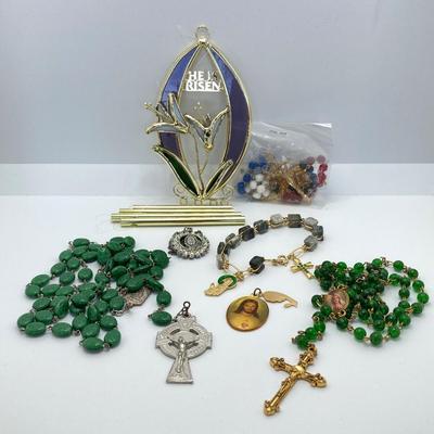 LOT 34J: Religious Chimes with Collection of Jewelry