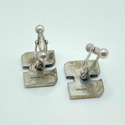 LOT 44J: Antique Sterling and Marcasite Cufflinks
