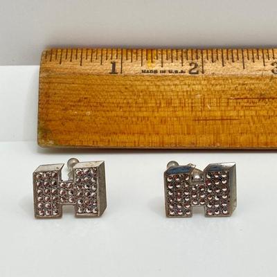 LOT 44J: Antique Sterling and Marcasite Cufflinks