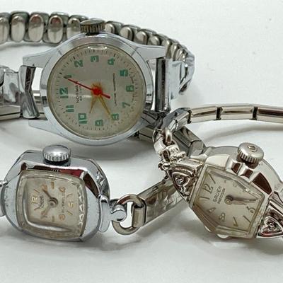 LOT 45J: Collection of Ladies Watches - Elgin, Gruen and More