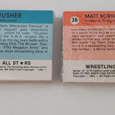 LOT 56L: Wrestling Collection- Bruno Sammartino and Larry Zbyszko Signed Pictures, Wrestlemania Ticket Stubs & More