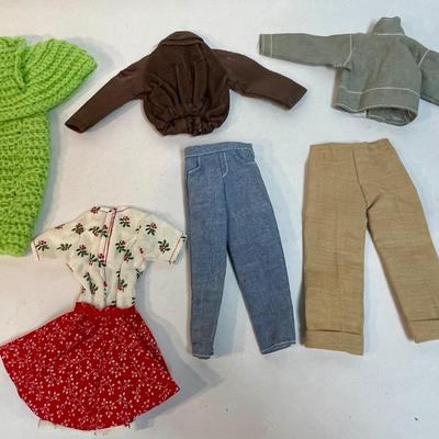 Barbie Homemade Clothing Lot - Ken clothes, knit dress, dress with apron,