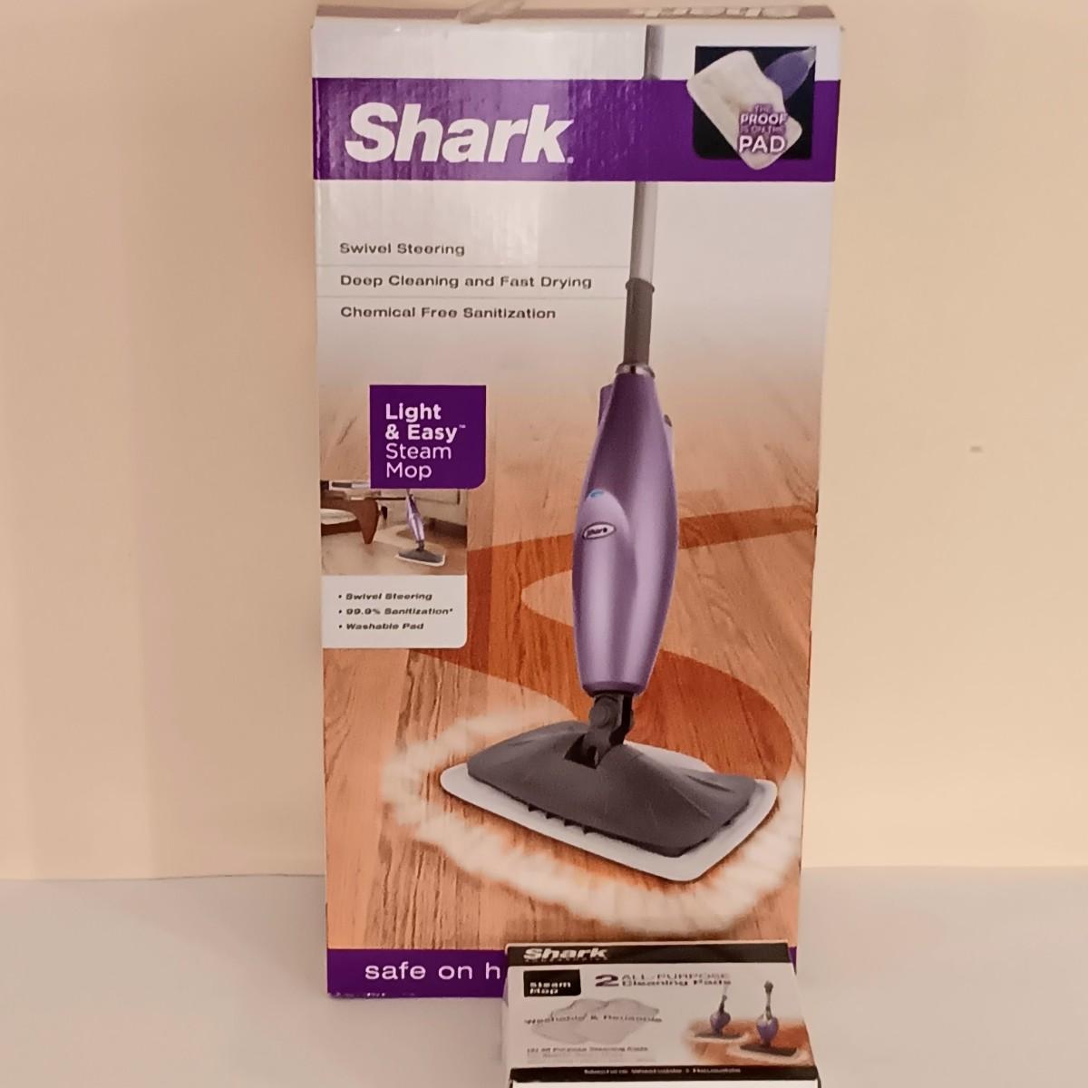 LOT 278L Shark Light & Easy Steam Mop w/ Extra Cleaning Pads