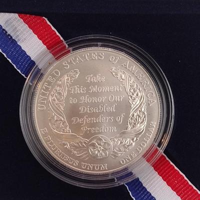 2010 U.S. Mint American Veterans Disabled for Life Commemorative Silver $1 Uncirculated Coin (#251)