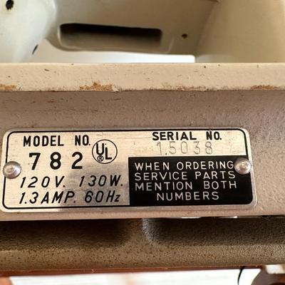 Vintage Table W/ White Brand Sewing Machine