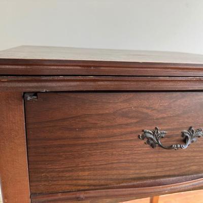 Vintage Table W/ White Brand Sewing Machine