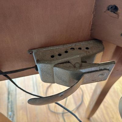 Vintage Table W/ White Brand Sewing Machine
