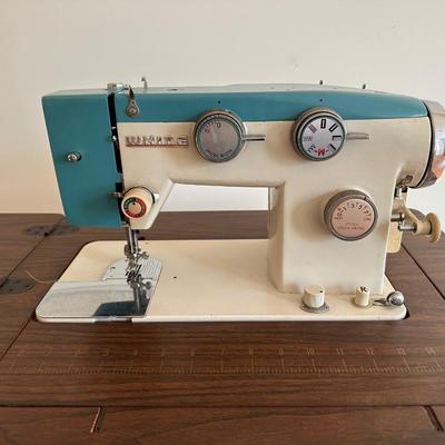 Vintage Table W/ White Brand Sewing Machine