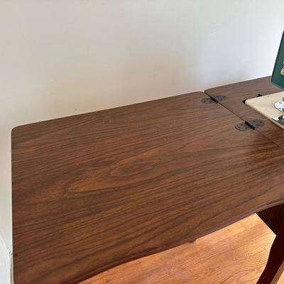 Vintage Table W/ White Brand Sewing Machine