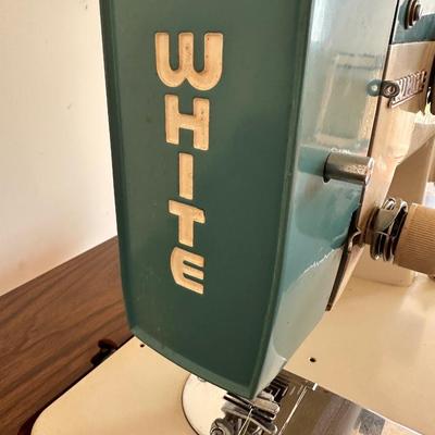 Vintage Table W/ White Brand Sewing Machine