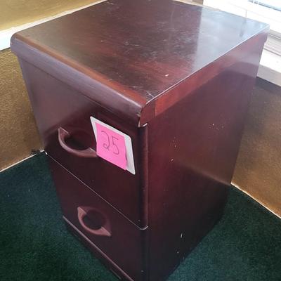 2 Drawer Wood Office File Cabinet