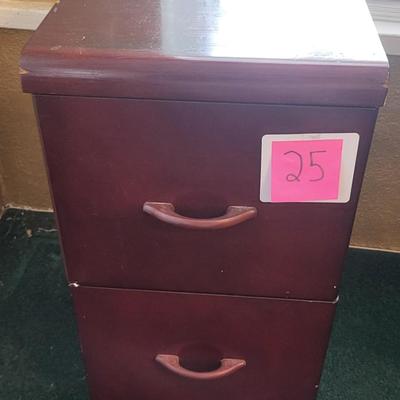 2 Drawer Wood Office File Cabinet
