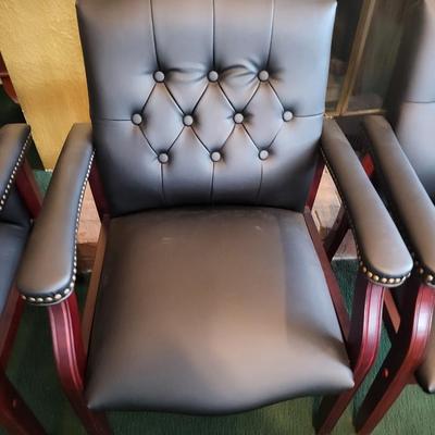 3 New Leather Office Chairs