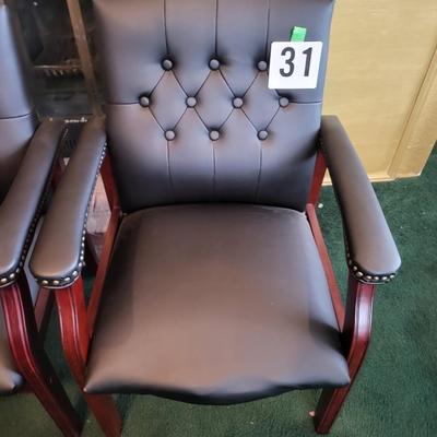 3 New Leather Office Chairs