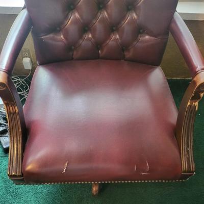 Red Leather Office Chair