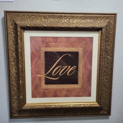 Wall Art WIth Love Frame
