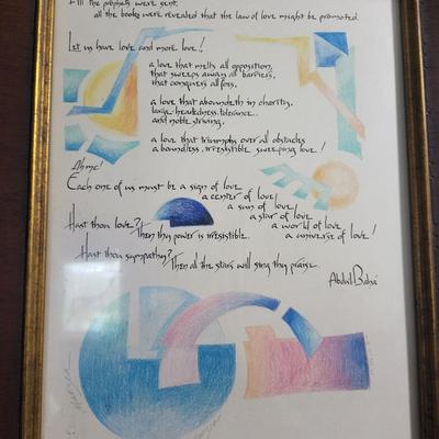 Wall Art WIth Love Frame