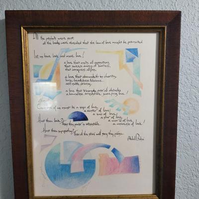 Wall Art WIth Love Frame