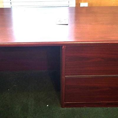 Cherry Wood Office Desk with 2 Drawers