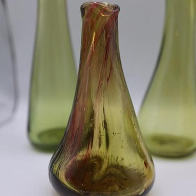 Hand Blown Vases & Cup