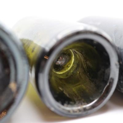 Collection of Antique Green "Black Glass" Bottle (1 of 2)
