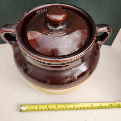Large Boston Baked Beans Crock Pot Jar Container