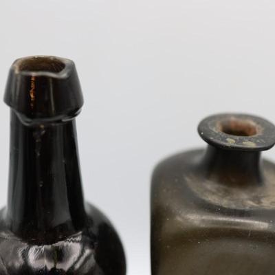 Collection of Antique Olive Green "Black Glass" Bottles (2 of 2)