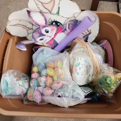 Large Tote filled with Easter Decor includes tote