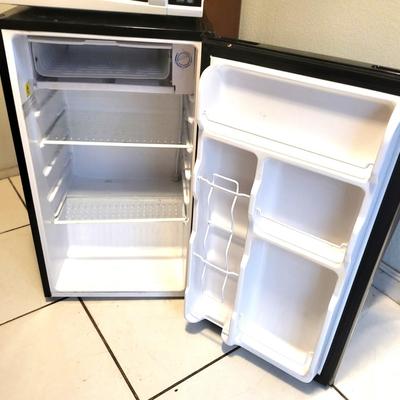 RCA Mini Fridge, Sunbeam Microwave and Simplehuman Waste Can