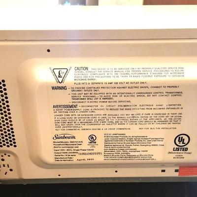 RCA Mini Fridge, Sunbeam Microwave and Simplehuman Waste Can