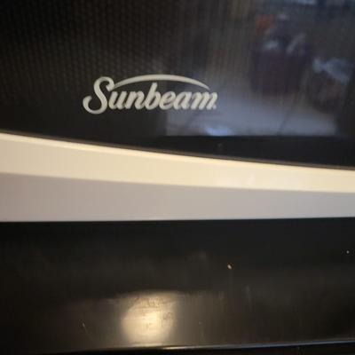 RCA Mini Fridge, Sunbeam Microwave and Simplehuman Waste Can